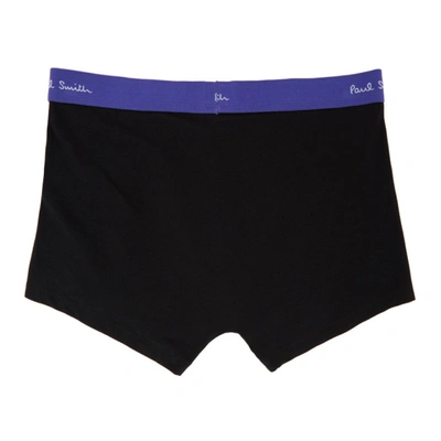 Shop Paul Smith Five-pack Black & Multicolor Logo Boxer Briefs In 79 Black