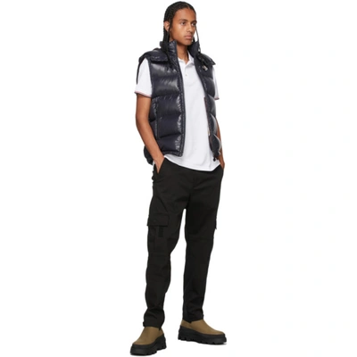 Shop Moncler Navy Down Bormes Vest In 742 Navy