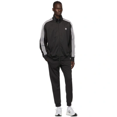 Shop Adidas Originals Black Firebird Track Jacket In Black/white