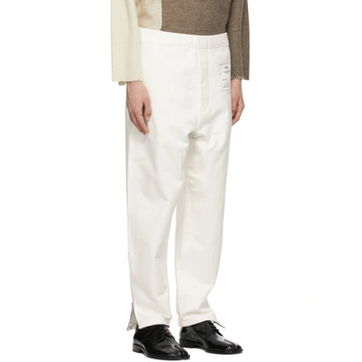 Shop Maison Margiela Off-white '1con' Lounge Pants In 101 Off White