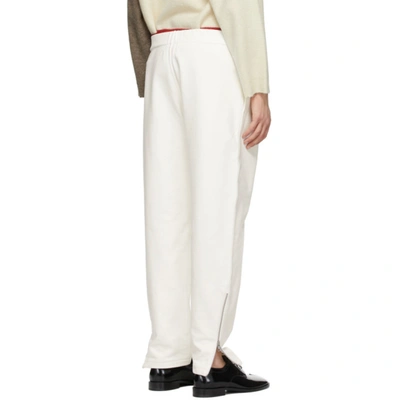 Shop Maison Margiela Off-white '1con' Lounge Pants In 101 Off White
