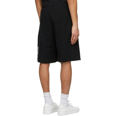 Shop Givenchy Black Logo Latex Band Shorts In 001 Black