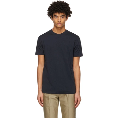 Shop Tom Ford Navy Lyocell Jersey T-shirt In B09 Nvy