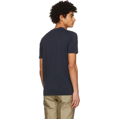 Shop Tom Ford Navy Lyocell Jersey T-shirt In B09 Nvy