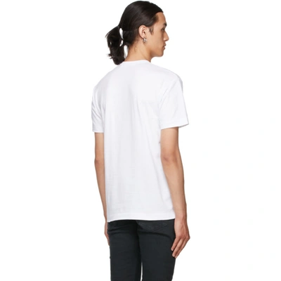 Shop Comme Des Garçons Play White Heart Patch T-shirt In 2 White