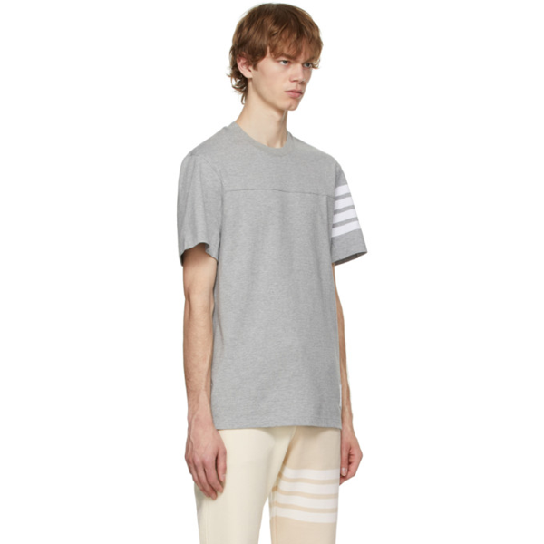 Thom Browne Gray 4-Bar T-Shirt