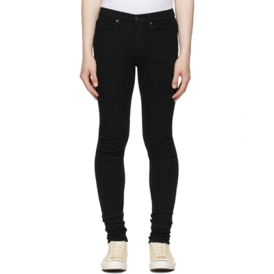 Shop Frame Black Jagger True Skinny Jeans In Noir