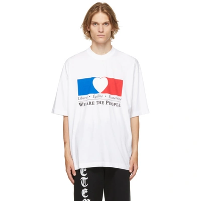 Shop Vetements White 'we Are The People' T-shirt