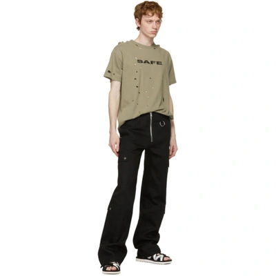 Shop Sankuanz Khaki 'safe' Holes T-shirt In Olive