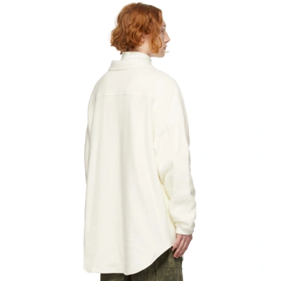 Shop Ambush Off-white Oversized Shirt Jacket In Tofu