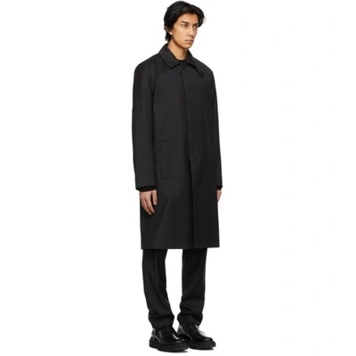 Shop Givenchy Black Patch Trench Coat In 001-black