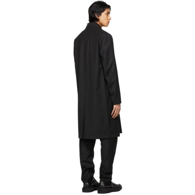 Shop Givenchy Black Patch Trench Coat In 001-black