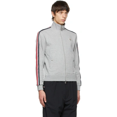 Shop Moncler Grey Jersey Zip-up Track Jacket In 984 Grey