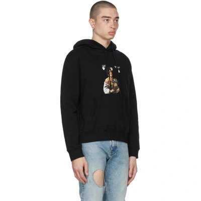 Shop Off-white Black Caravaggio Boy Slim Hoodie