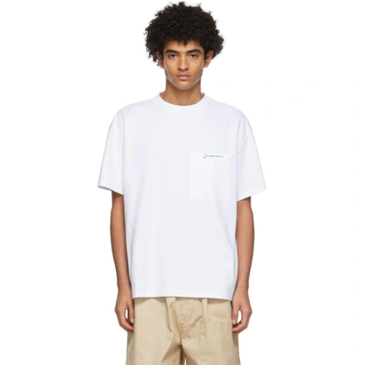 Shop Jacquemus White 'le T-shirt Citrons' T-shirt