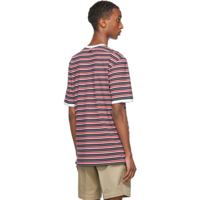 Shop Thom Browne Multicolor Bar Stripe Ringer T-shirt In 960 Rwbwht
