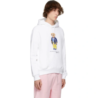 Shop Polo Ralph Lauren White Polo Bear Hoodie