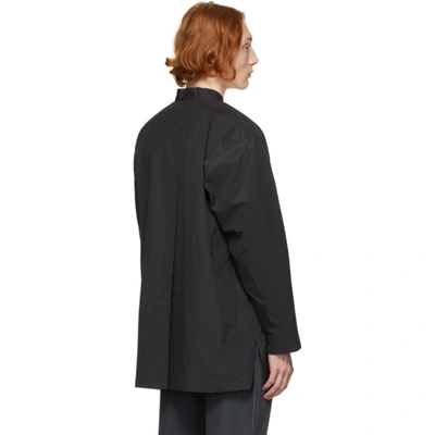 Shop Issey Miyake Black Packable Long Shirt In 15-black