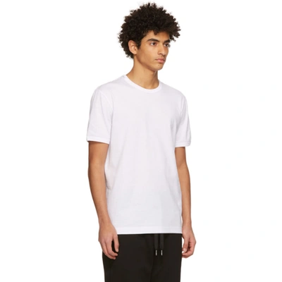 Shop Dolce & Gabbana White Micro Logo T-shirt In W0800 White Ottico