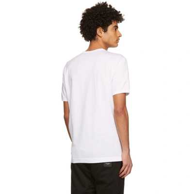 Shop Dolce & Gabbana White Micro Logo T-shirt In W0800 White Ottico