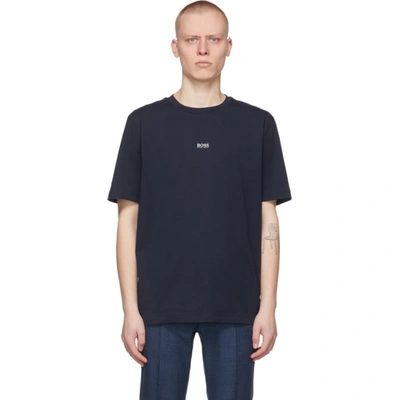 Shop Hugo Boss Navy Tchup T-shirt In 404 Dk Blue