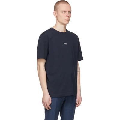 Shop Hugo Boss Navy Tchup T-shirt In 404 Dk Blue
