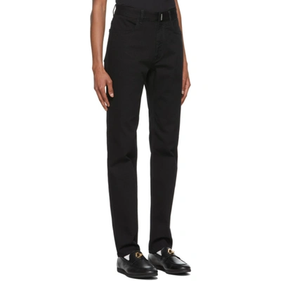 Shop Givenchy Black Slim-fit Jeans In 001-black