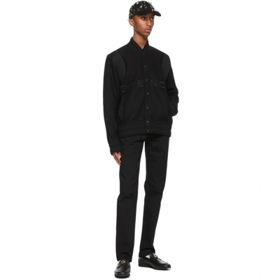 Shop Givenchy Black Slim-fit Jeans In 001-black