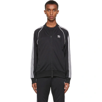 Adidas Originals Adidas Men's Originals Adicolor Classics Slim-fit  High-shine Track Jacket In Black | ModeSens