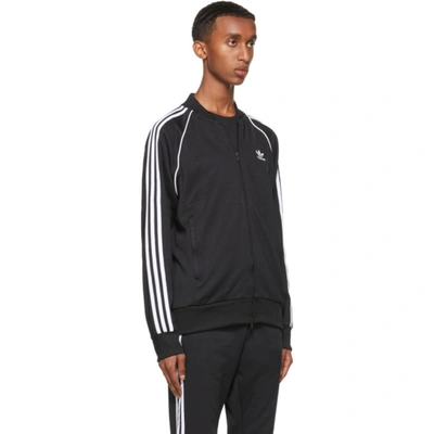Shop Adidas Originals Black Primeblue Adicolor Classics Sst Track Jacket In Black/white