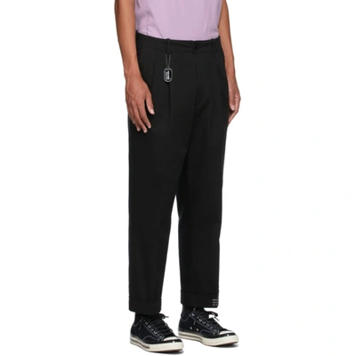 Shop Moncler Genius 7 Moncler Frgmt Hiroshi Fujiwara Black Pleated Trousers In 999 Black