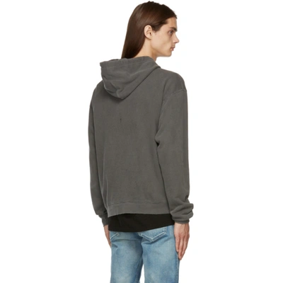 Shop John Elliott Grey Folsom Hoodie In Vintage Black