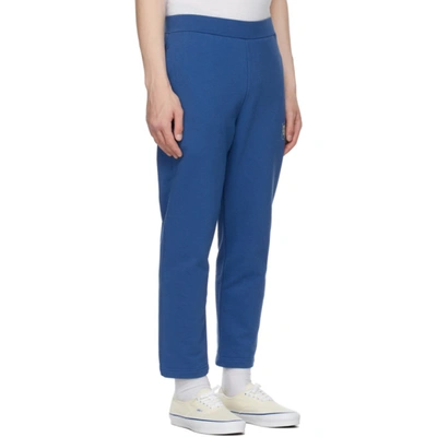 Shop Opening Ceremony Blue Warped Logo Lounge Pants In Cobalt Blue