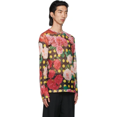 Shop Molly Goddard Ssense Exclusive Black Mesh Hugo Long Sleeve T-shirt In Black Flora