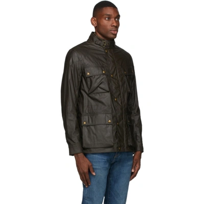 Shop Belstaff Khaki Waxed Fieldmaster Jacket In 20015 Faded Olive