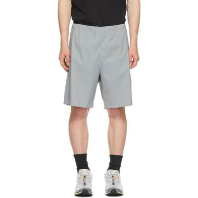 Shop Affix Grey Flex Shorts In Silver Grey