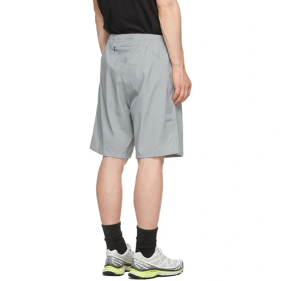 Shop Affix Grey Flex Shorts In Silver Grey