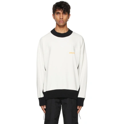 Ambush Logo-print Contrast-trim Sweatshirt In White | ModeSens