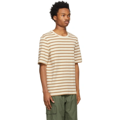 Shop Jil Sander Beige Striped T-shirt In 280 Open Beige