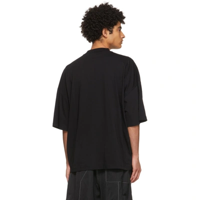 Shop Jil Sander Black Mock Neck T-shirt In 001 Black