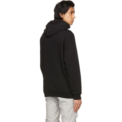 Shop Givenchy Black Beaded Refracted Logo Hoodie In 001 Black