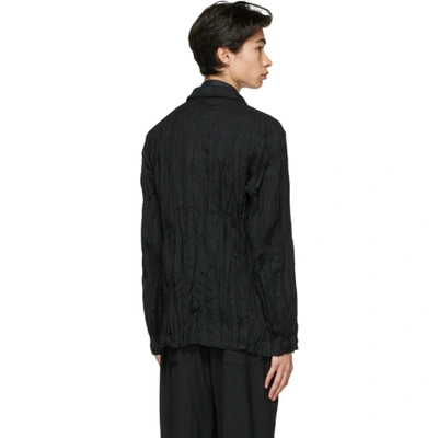 Shop Issey Miyake Black Twist Blazer In 15 Black