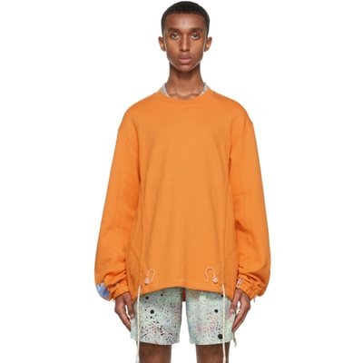 Shop Mcq By Alexander Mcqueen Orange Drawstring Dune Sweatshirt In 6356 Dune