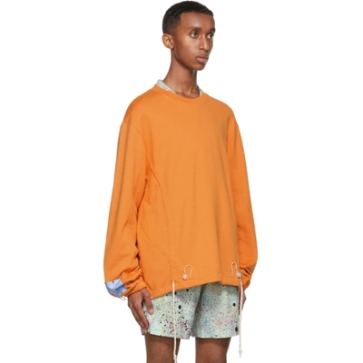 Shop Mcq By Alexander Mcqueen Orange Drawstring Dune Sweatshirt In 6356 Dune