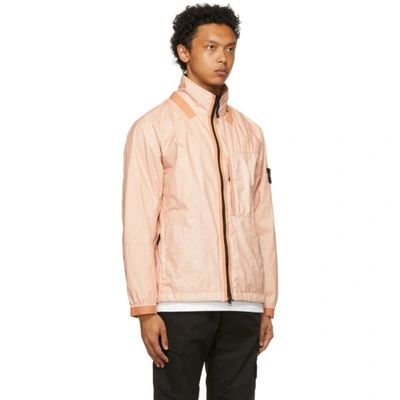 Shop Stone Island Pink Membrana 3l Tc Jacket In V0082 Antiq Rose