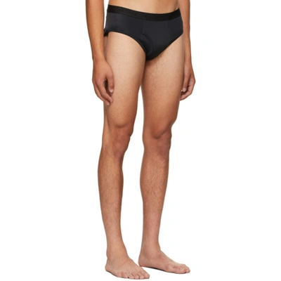 Shop Balenciaga Black Logo Swim Briefs In 1000 Black