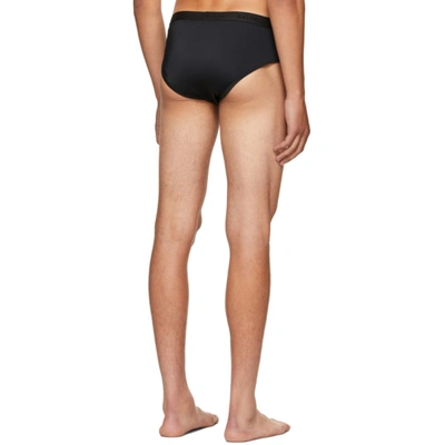 Shop Balenciaga Black Logo Swim Briefs In 1000 Black