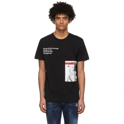 Shop Dsquared2 Black Ibrahimovic Edition 'icons Change The Game' T-shirt In 900 Black