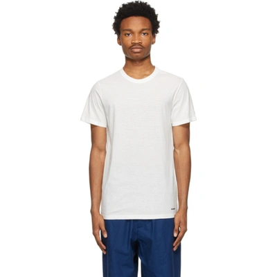 Shop Jil Sander Off-white Logo T-shirt In 100 White