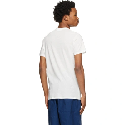 Shop Jil Sander Off-white Logo T-shirt In 100 White